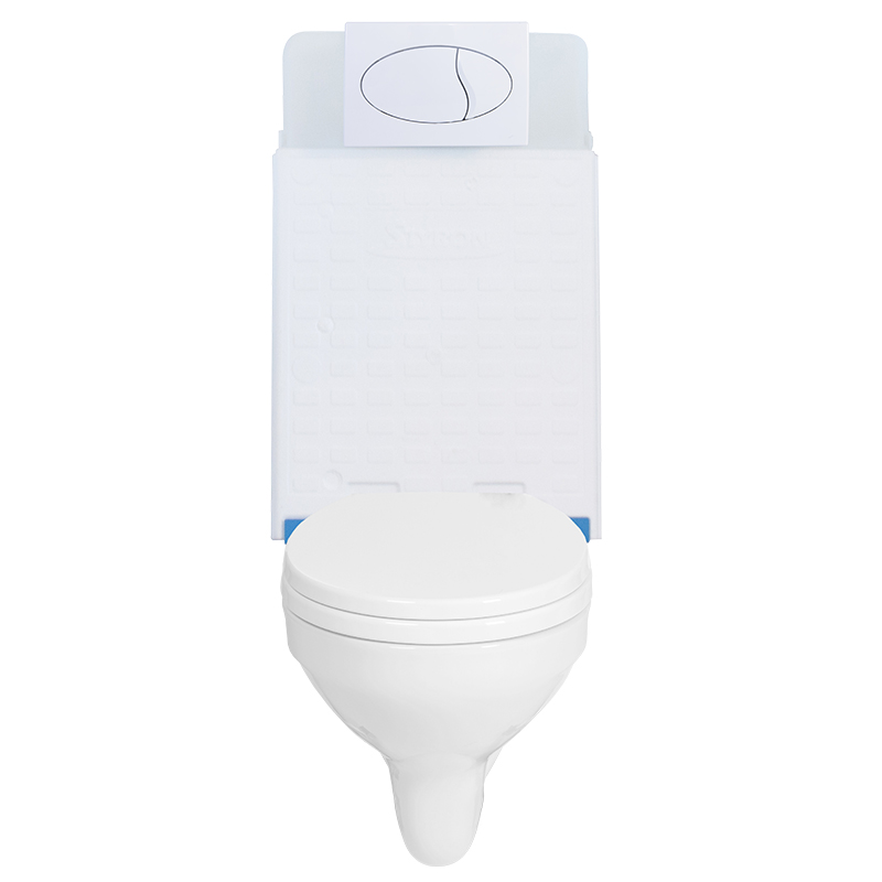 Egységcsomag: NIAGARA WC tartály + fehér szögletes nyomólap + fali WC csésze