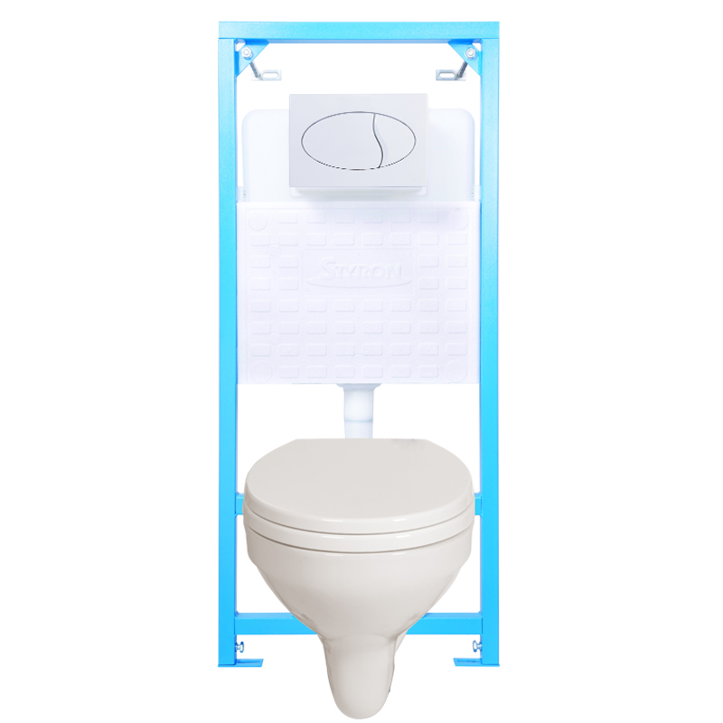 NIAGARA FIX - PACK (Pre-wall installation toilet cistern with ALFÖLDI faience) with white flush plate