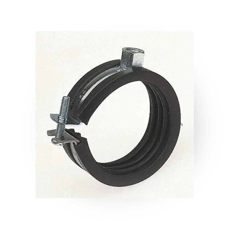 Single screw hinged pipe clamp with EPDM rubber (53-57)