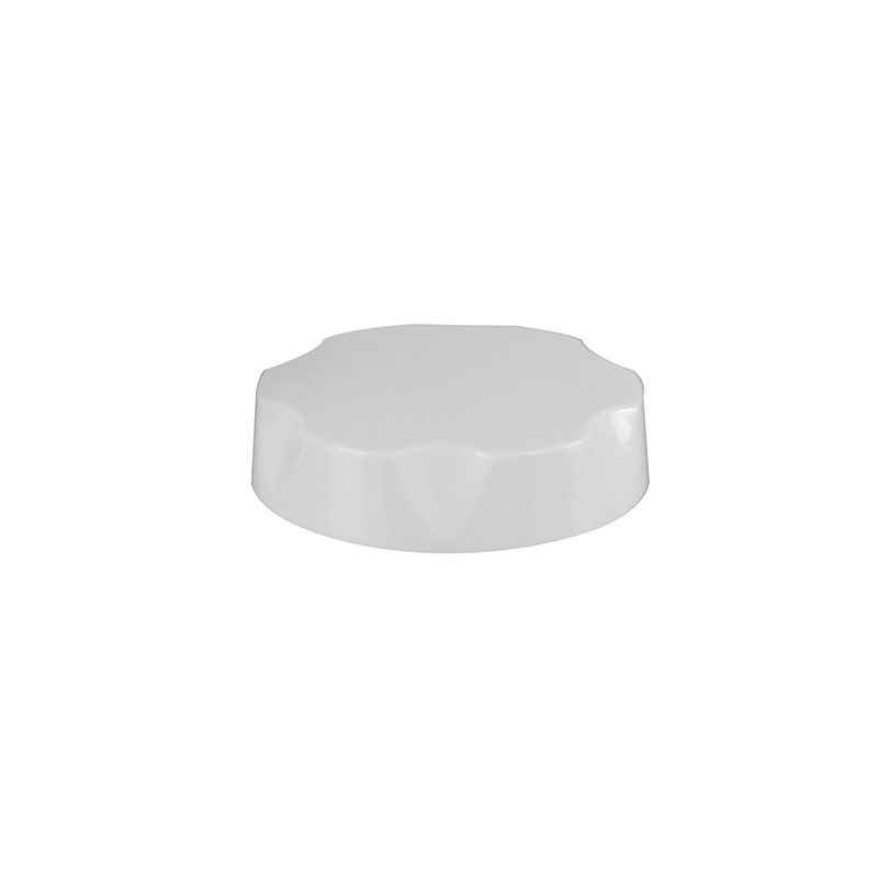 White plastic knob for bath trap