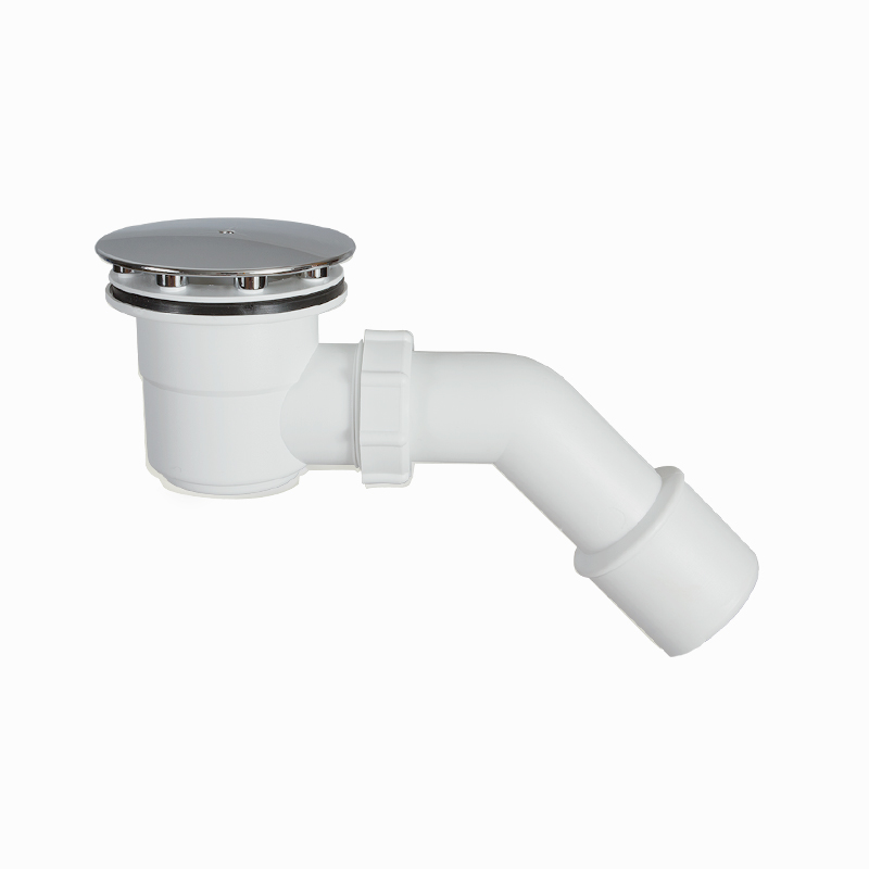 Ø60 mm shower trap, chrome cover plated, with removable air trap, cleanable