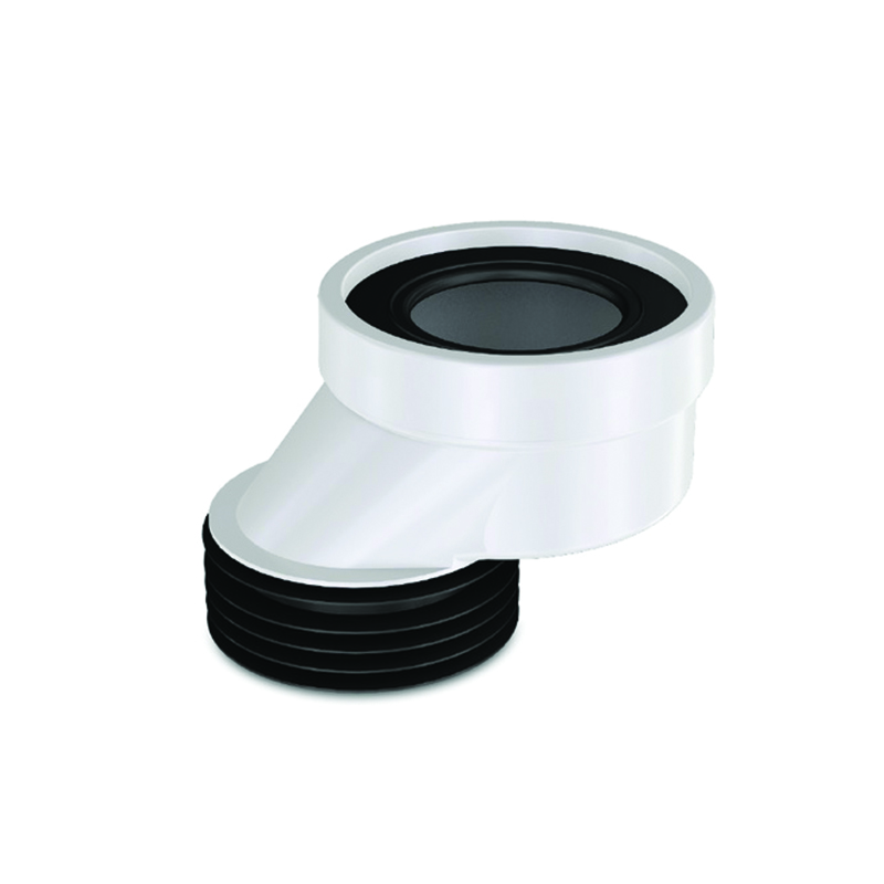 60 mm offset WC connector with synthetic rubber with Ø110 mm outlet