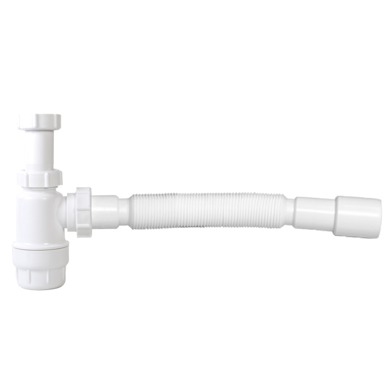 Mosdószifon, leeresztőszelep nélkül, Ø40 mm-es elfolyással + Jollyflex 6/4