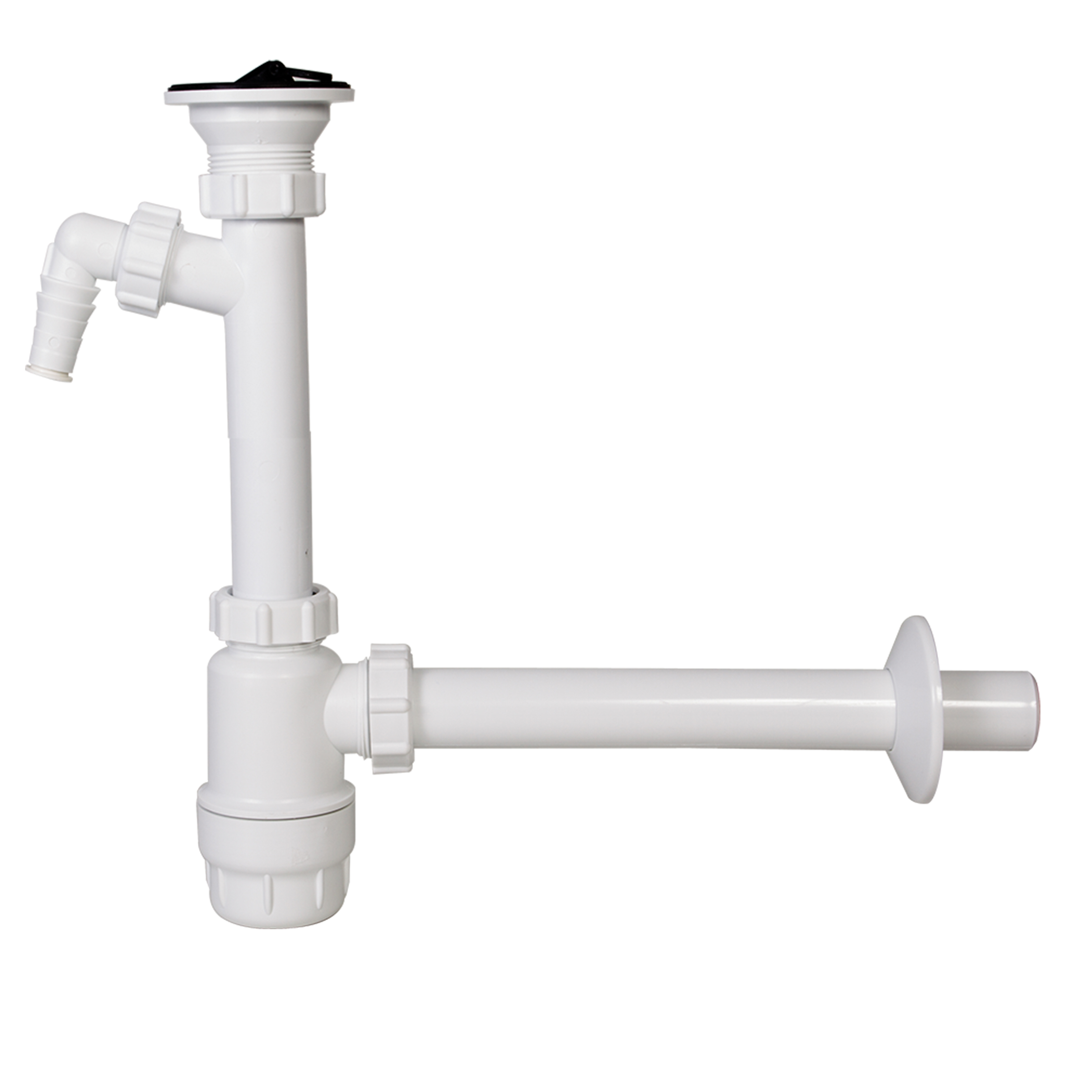 Wash-basin bottle trap with nozzle and without sink waste, Ø32 mm outlet