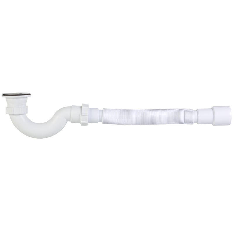 Shower trap with drain valve and with 6/4” flexible pipe