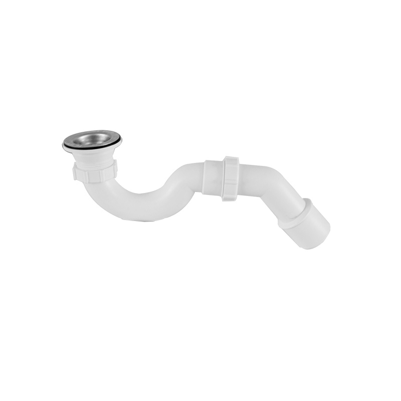 Shower trap with drain valve and with 45º degree elbow fitting