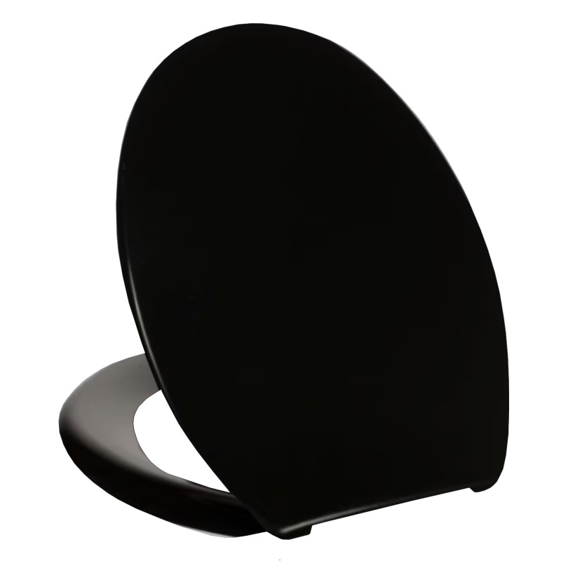 Black colored “TISZA” toilet seat with INOX hinges