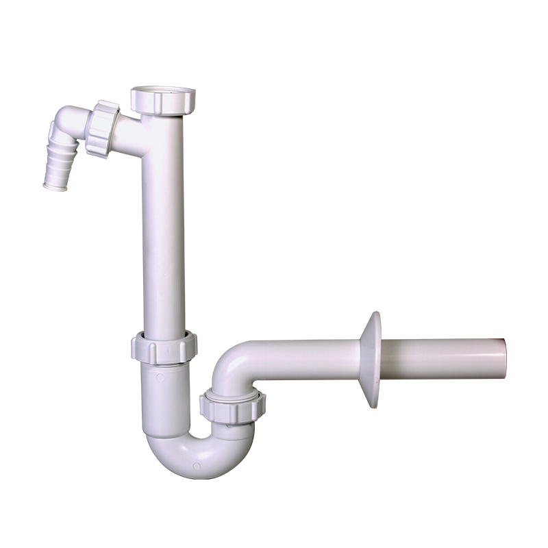 Single bowl pipe trap with nozzle and Ø32 mm outlet, without sink waste