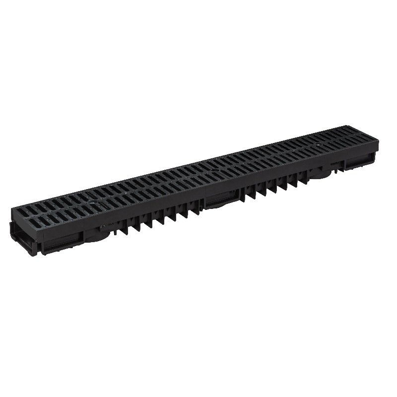 Drainage channel 1m length with plastic grid