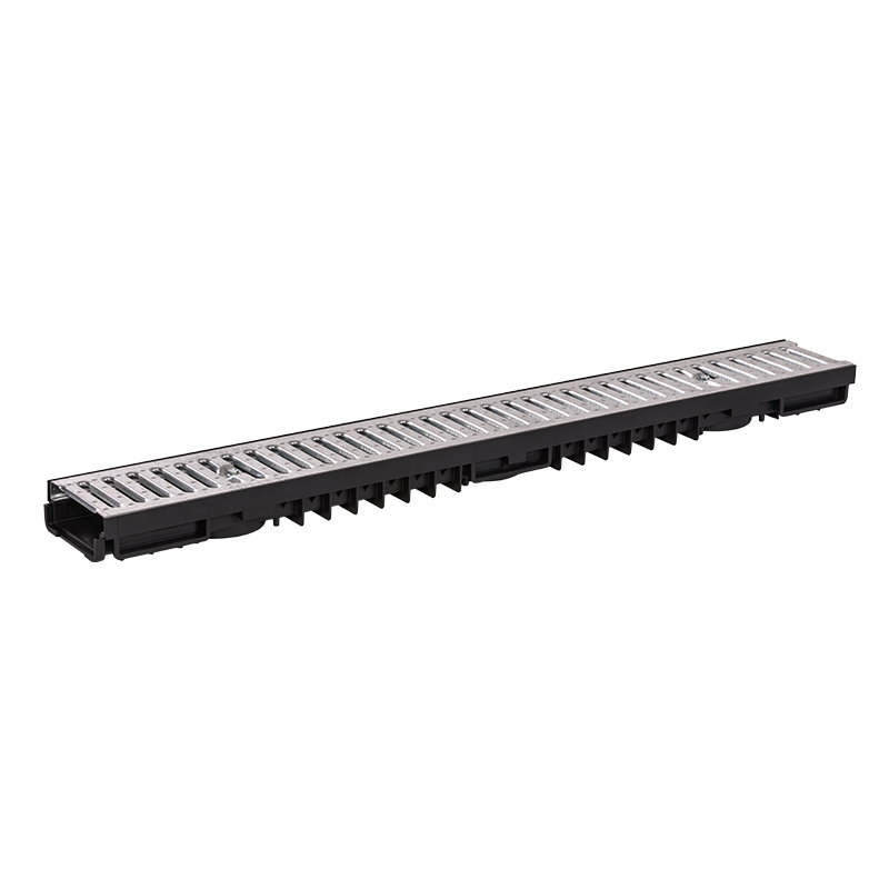 Drainage channel 1m length with galvanised grid