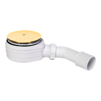 Sifon cădiţă duş Ø90 mm auriu, scăzut (60 mm)