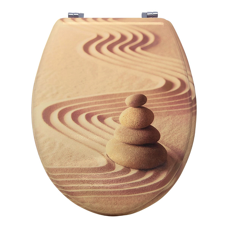 AQUA toilet seat - with sand beach pebble design
