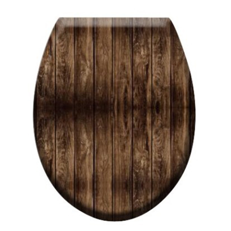 MDF rustic antic wood pattern designed Medium Density Fiberboard toilet seat