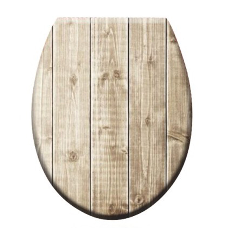 Light wood pattern designed Medium Density Fiberboard toilet seat